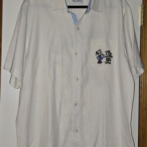 Men's Tommy Bahama Disney Holiday Silk Shirt Mickey Minnie Goofy